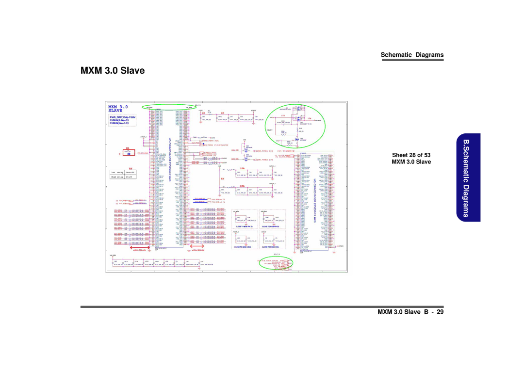 Intel M980NU manual Sheet 28 MXM 3.0 Slave 