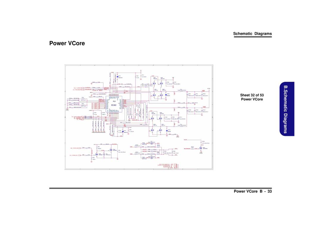 Intel M980NU manual Sheet 32 Power VCore 