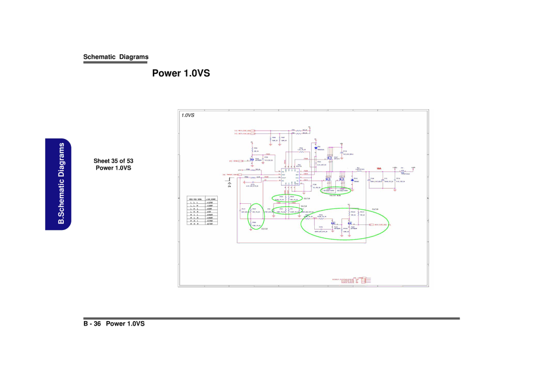 Intel M980NU manual Sheet 35 Power 1.0VS 