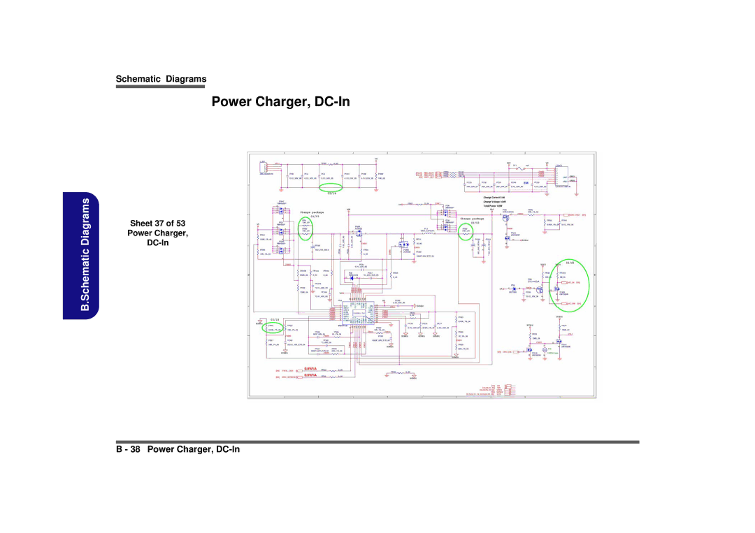 Intel M980NU manual Power Charger, DC-In, Sheet 37 Power Charger DC-In 