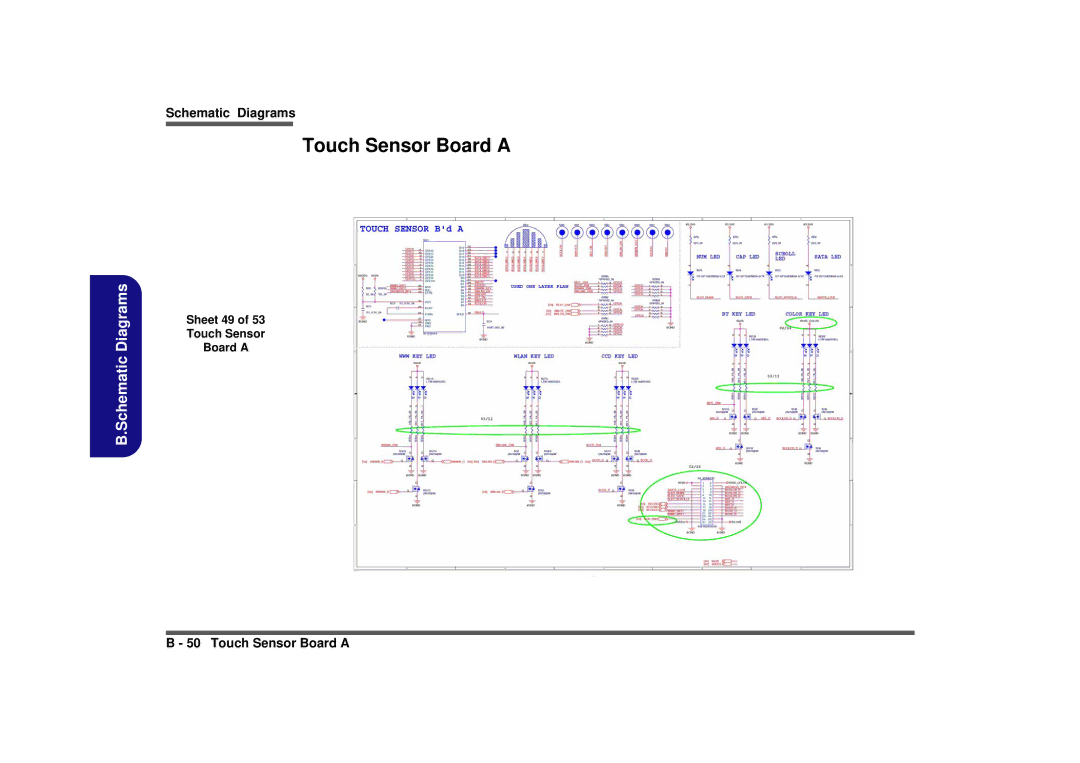 Intel M980NU manual Sheet 49 Touch Sensor Board a 