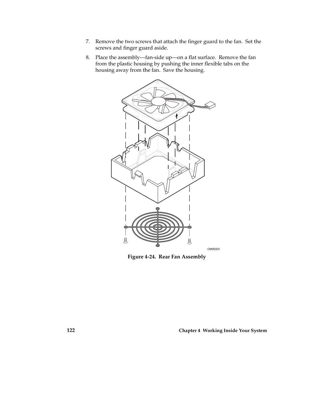 Intel MB440LX manual Rear Fan Assembly 