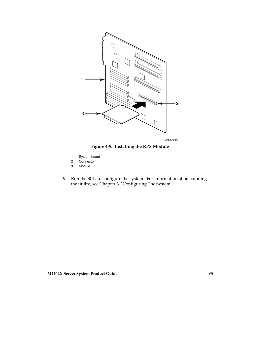 Intel MB440LX manual Installing the RPX Module 