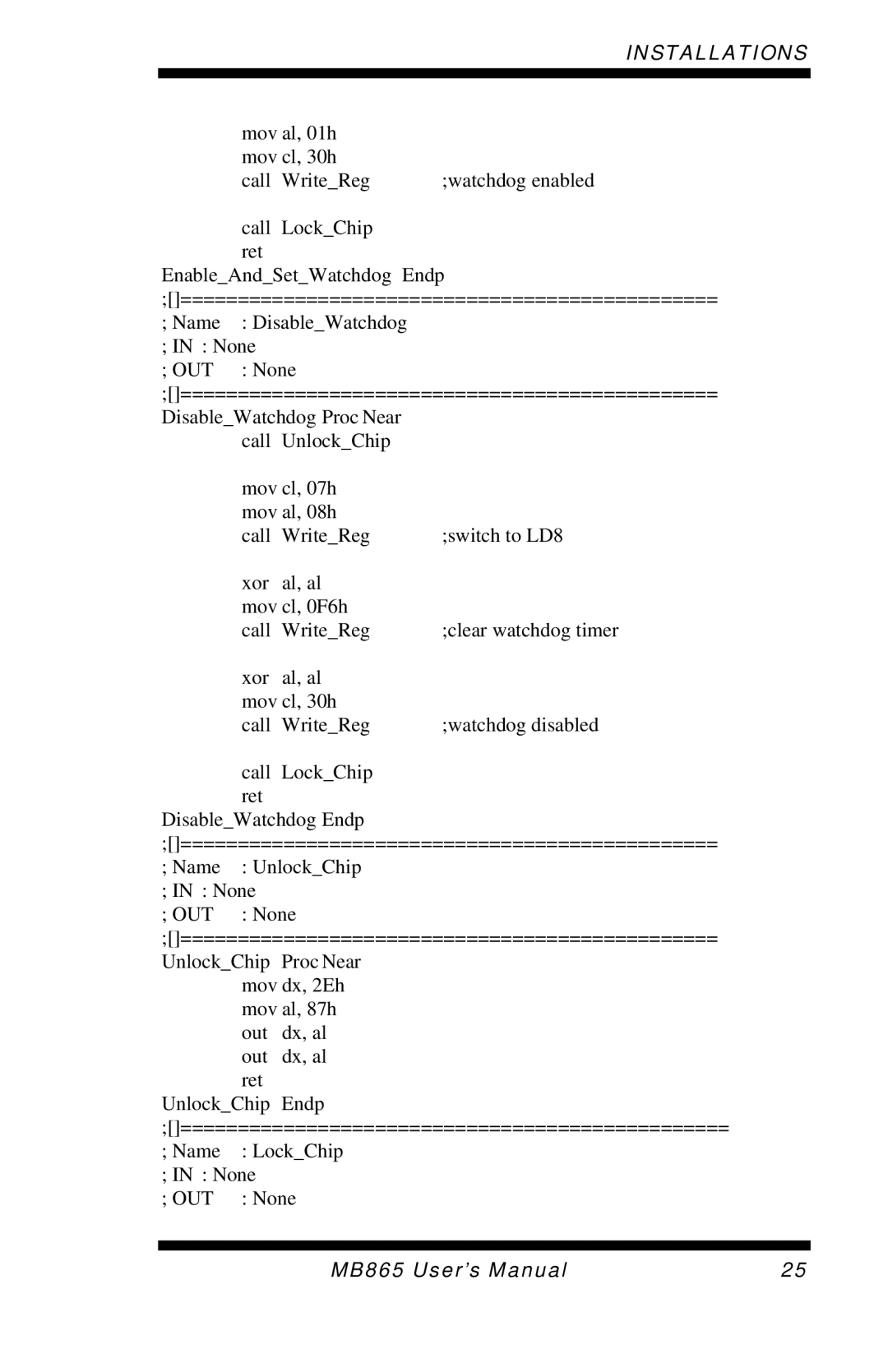 Intel MB865 user manual None 