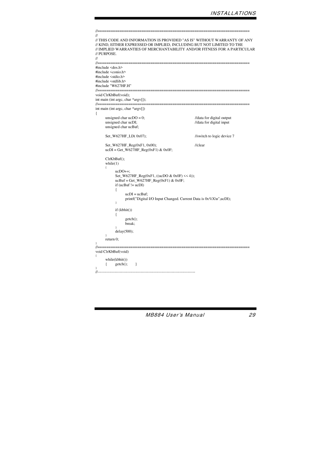 Intel MB884 user manual Switch to logic device 