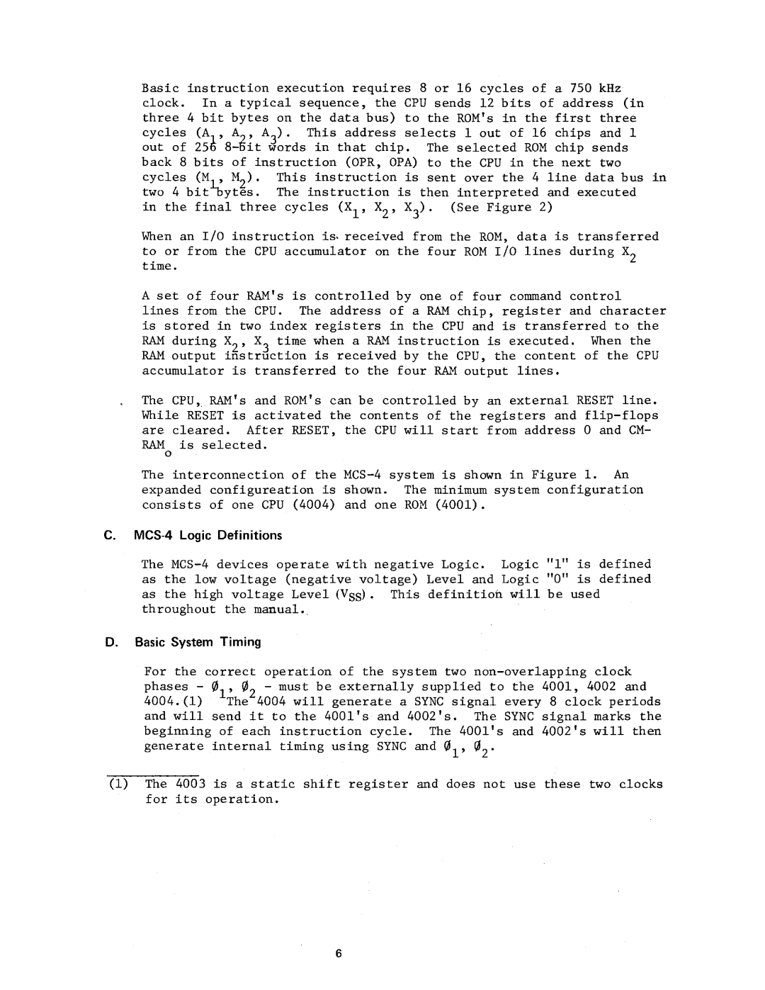 Intel MCS-4 manual 