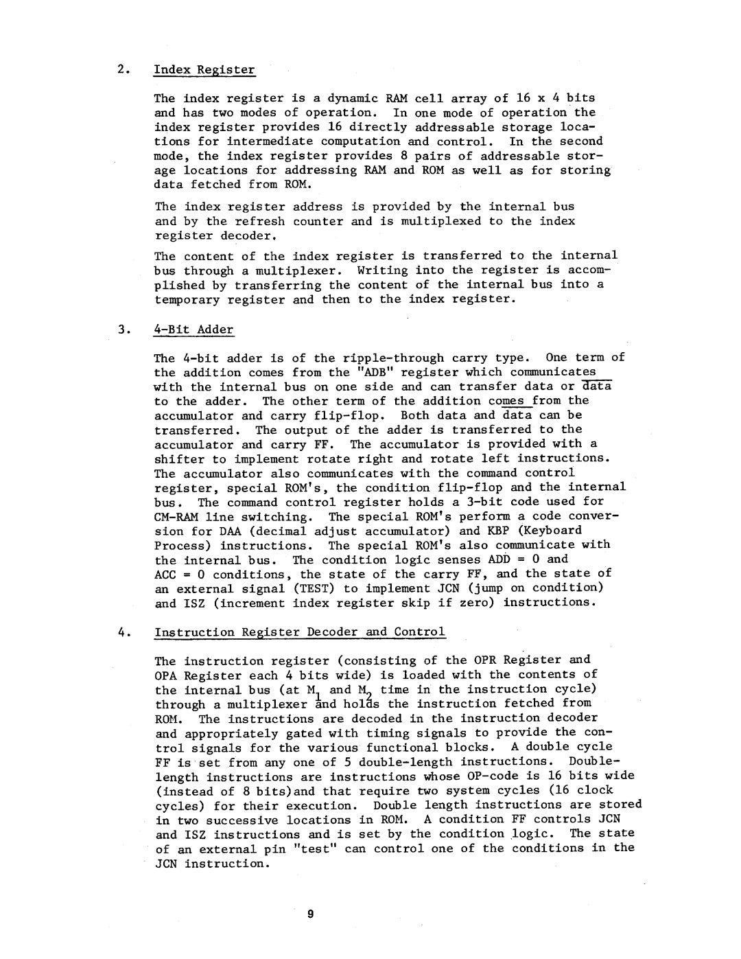 Intel MCS-4 manual 