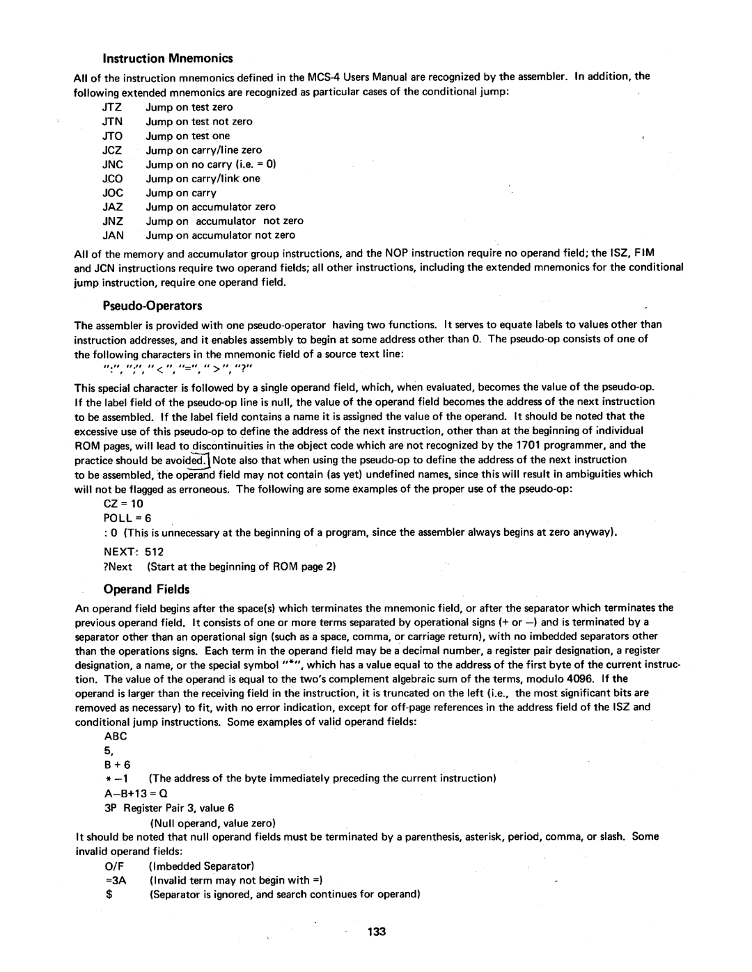 Intel MCS-4 manual 