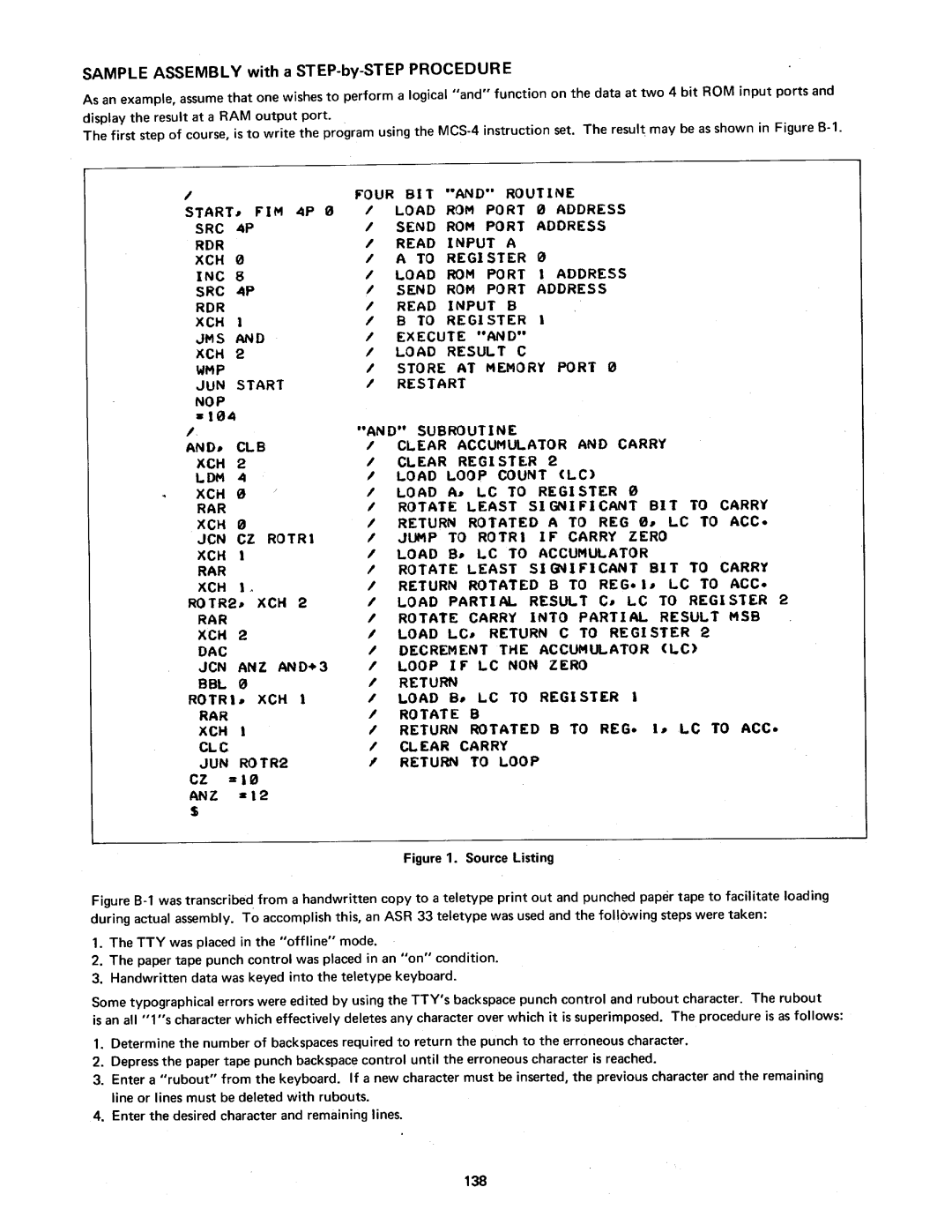 Intel MCS-4 manual 