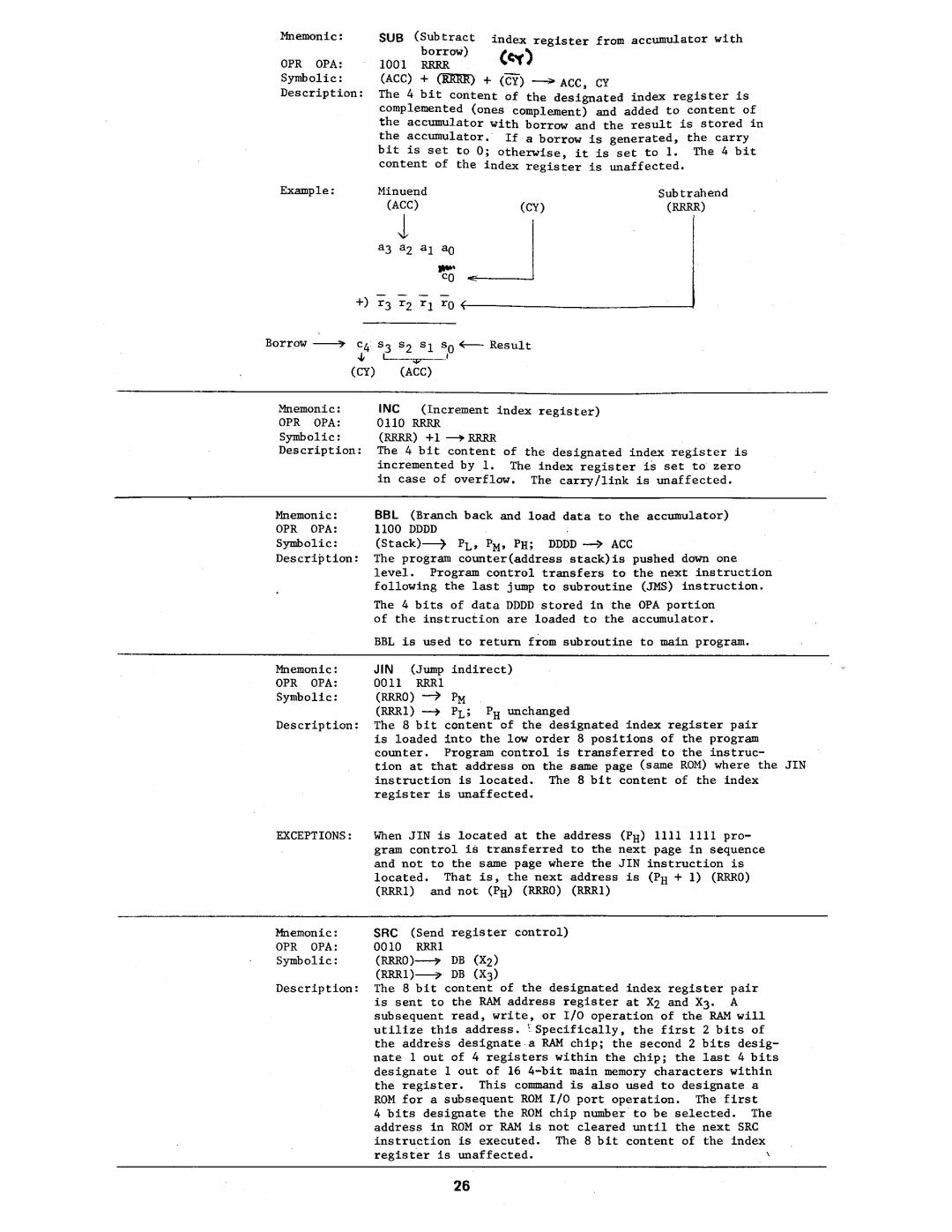 Intel MCS-4 manual 