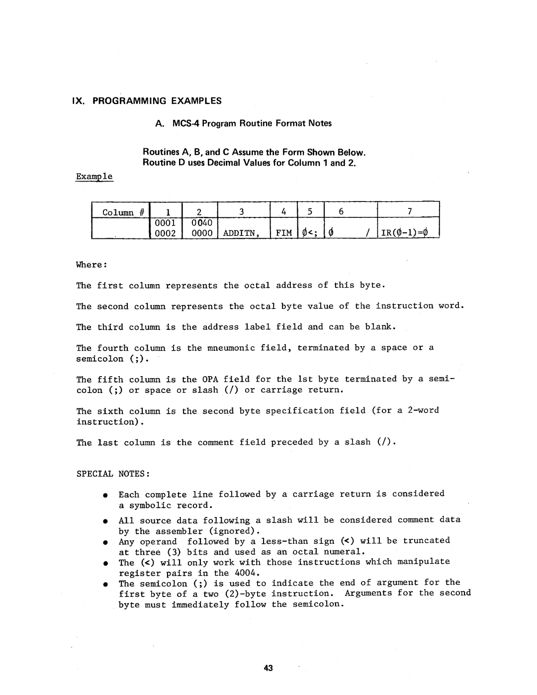 Intel MCS-4 manual 