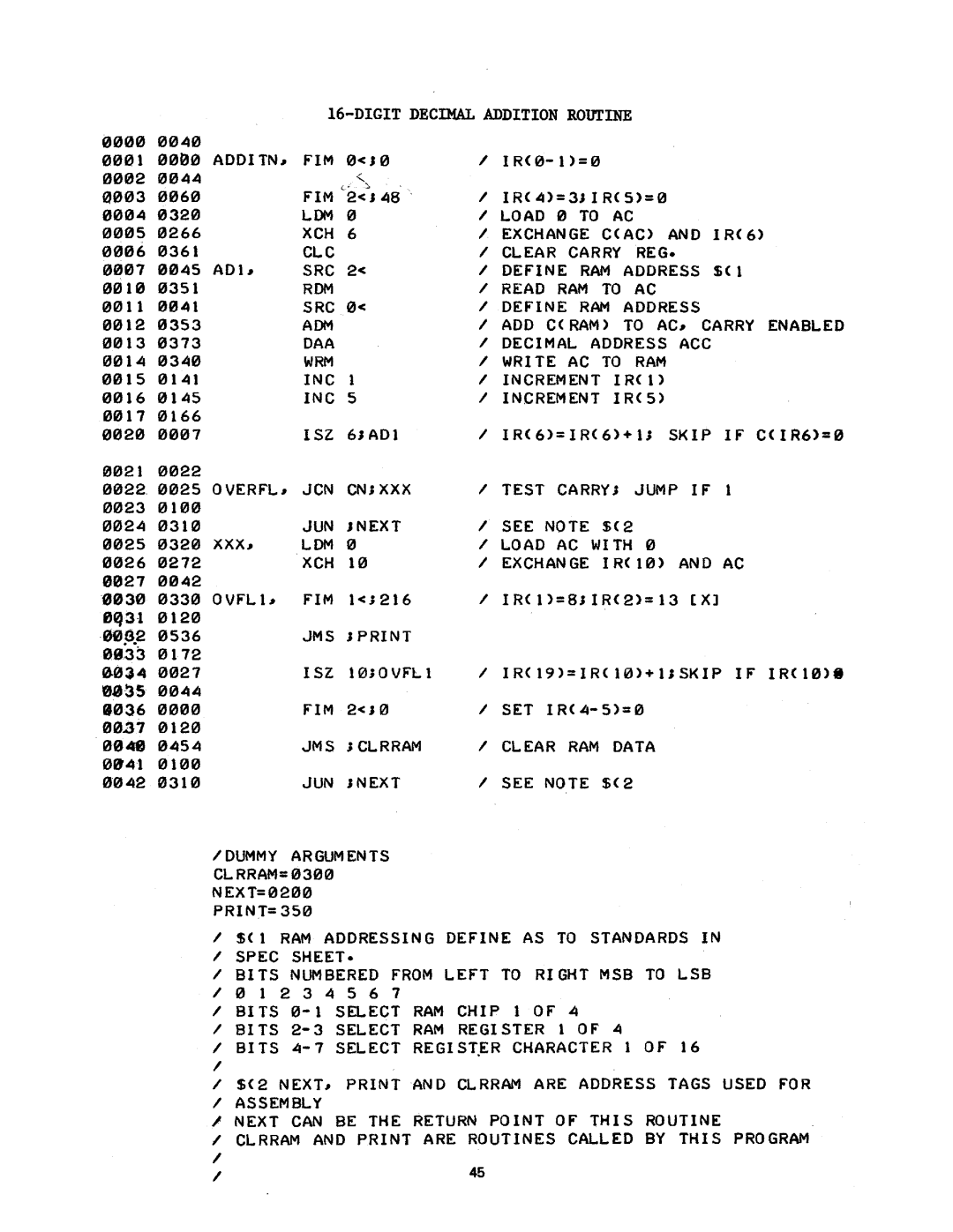Intel MCS-4 manual 