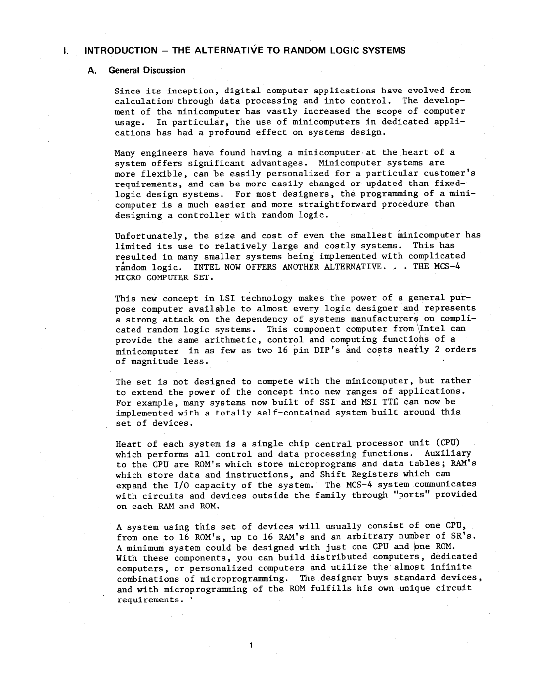 Intel MCS-4 manual 