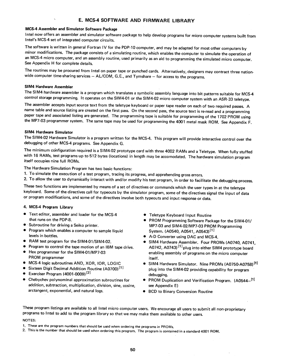 Intel MCS-4 manual 