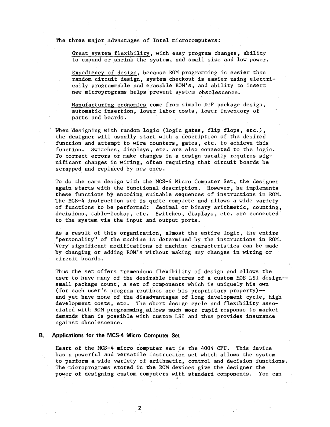 Intel MCS-4 manual 