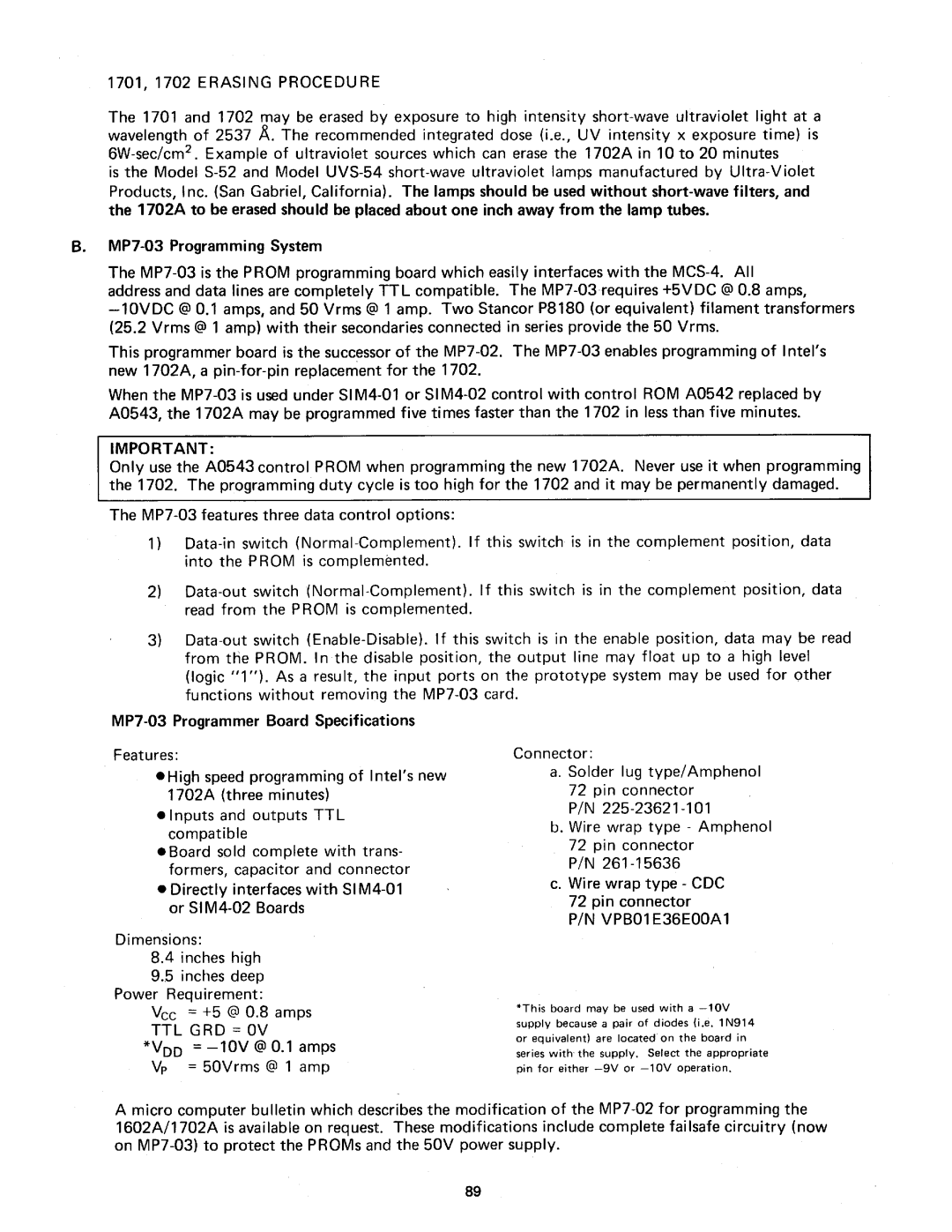 Intel MCS-4 manual 