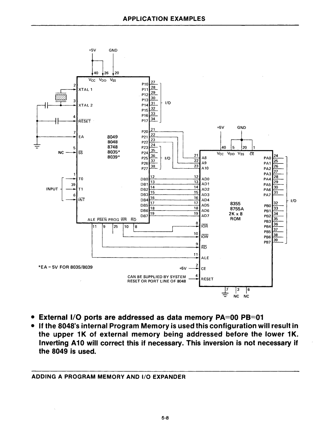 Intel mcs-48 manual Xtali, Rom 