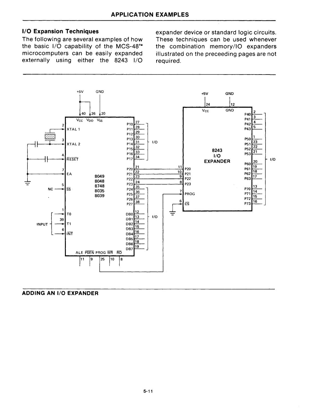 Intel mcs-48 manual Expander 