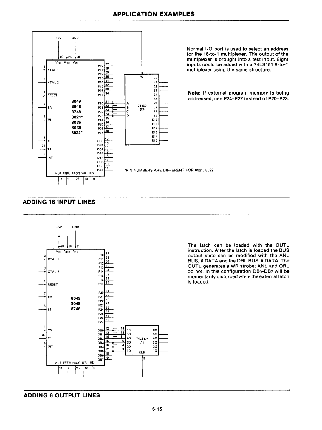 Intel mcs-48 manual Application Examples, ·15 