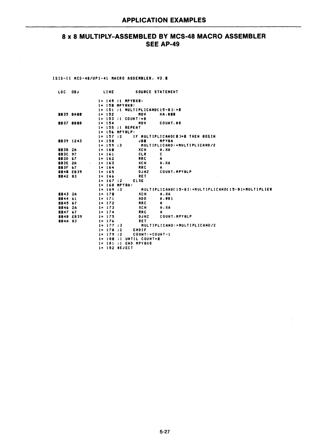 Intel mcs-48 manual IIn ·1 