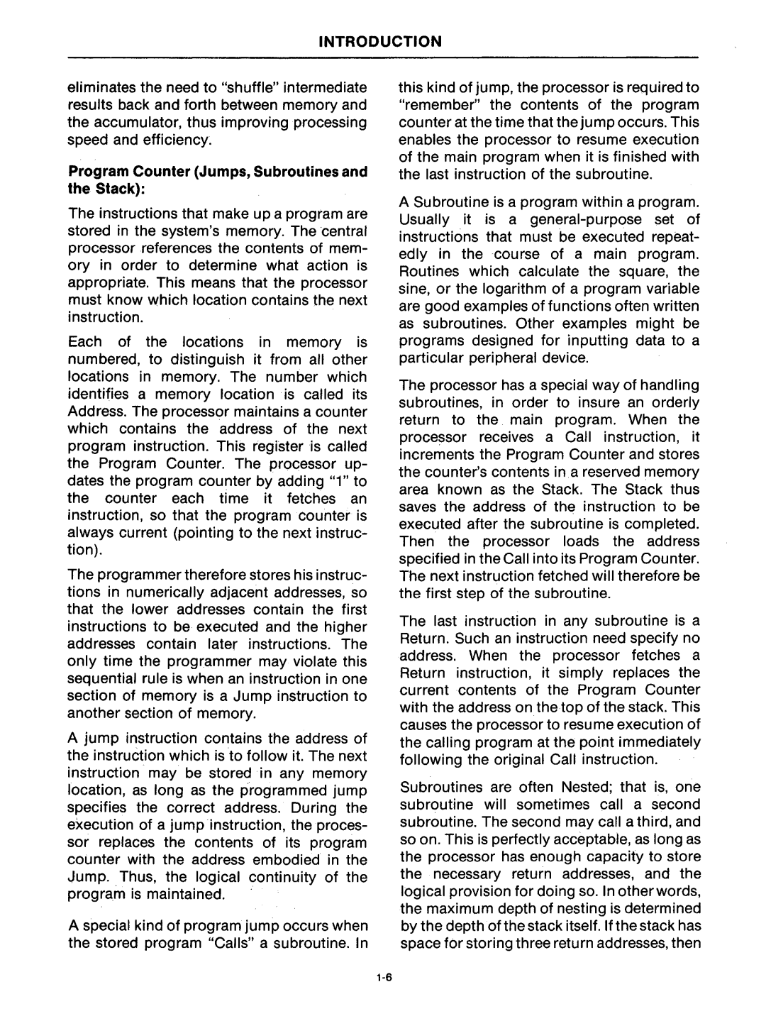 Intel mcs-48 manual Program Counter Jumps, Subroutines and the Stack 