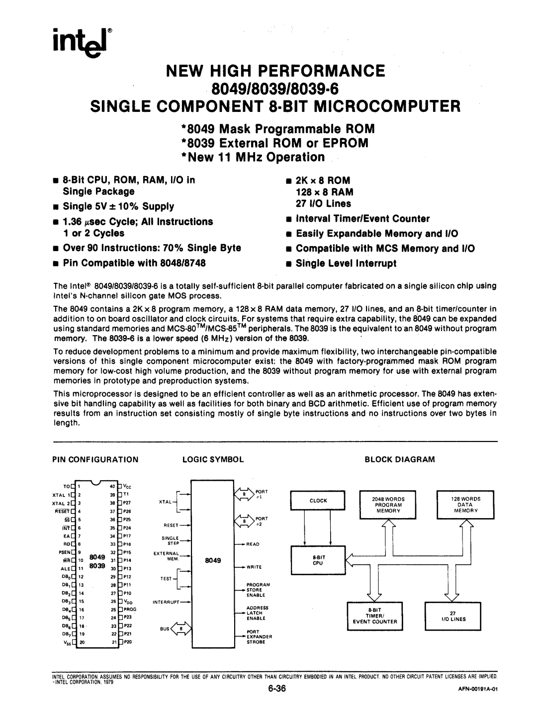 Intel mcs-48 manual Inter 