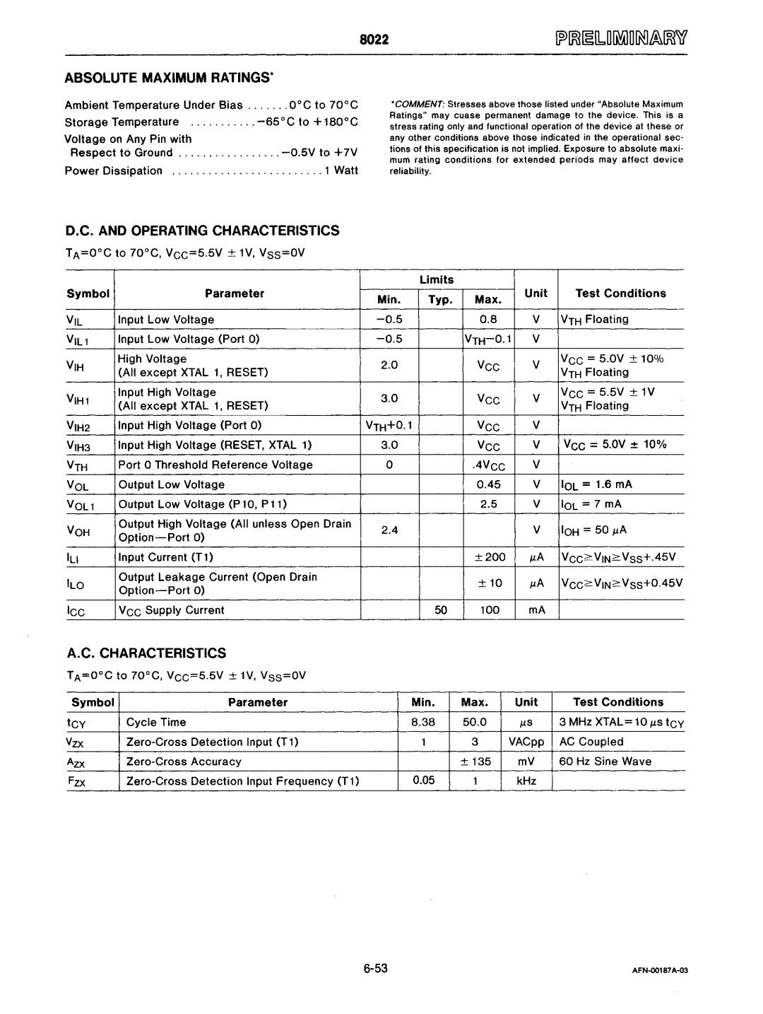 Intel mcs-48 manual 8022, Fzx 