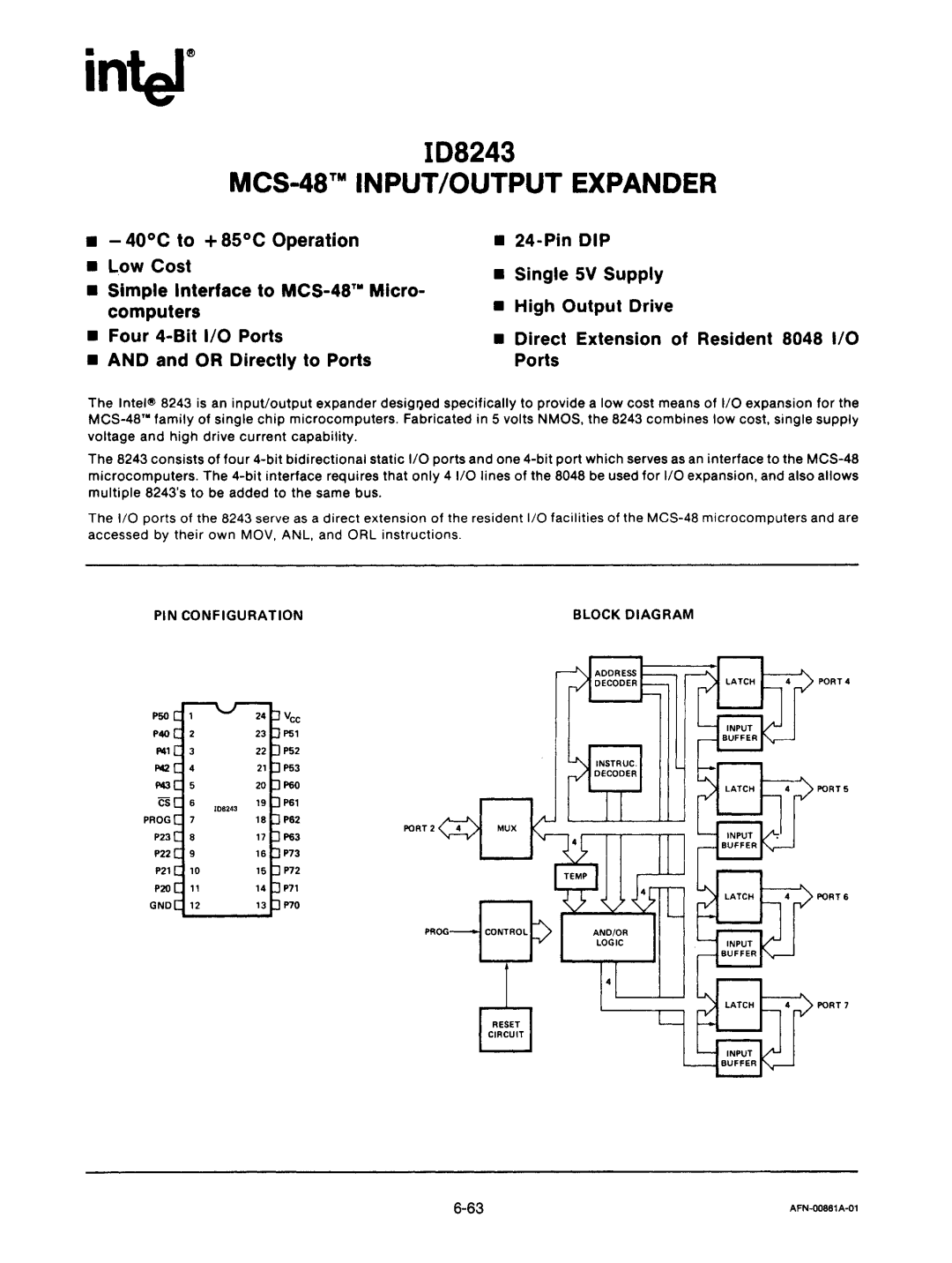 Intel mcs-48 manual 108243, 14P52 