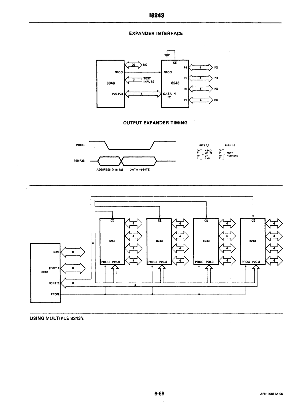 Intel mcs-48 manual Output Expander Timing 