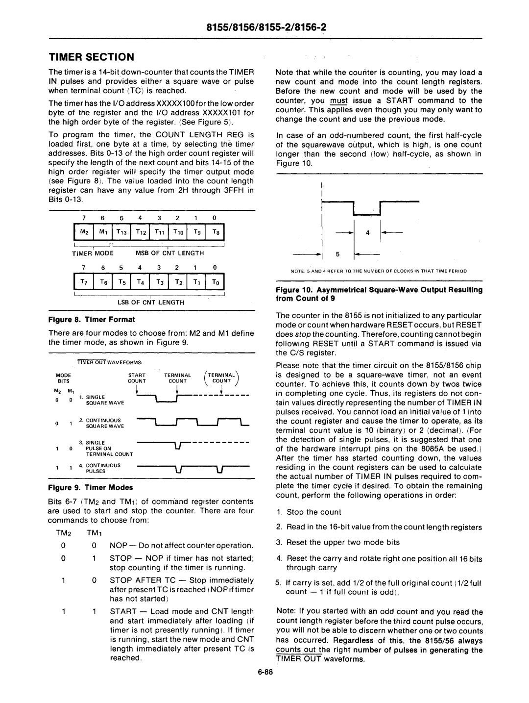 Intel mcs-48 manual Timer Section 