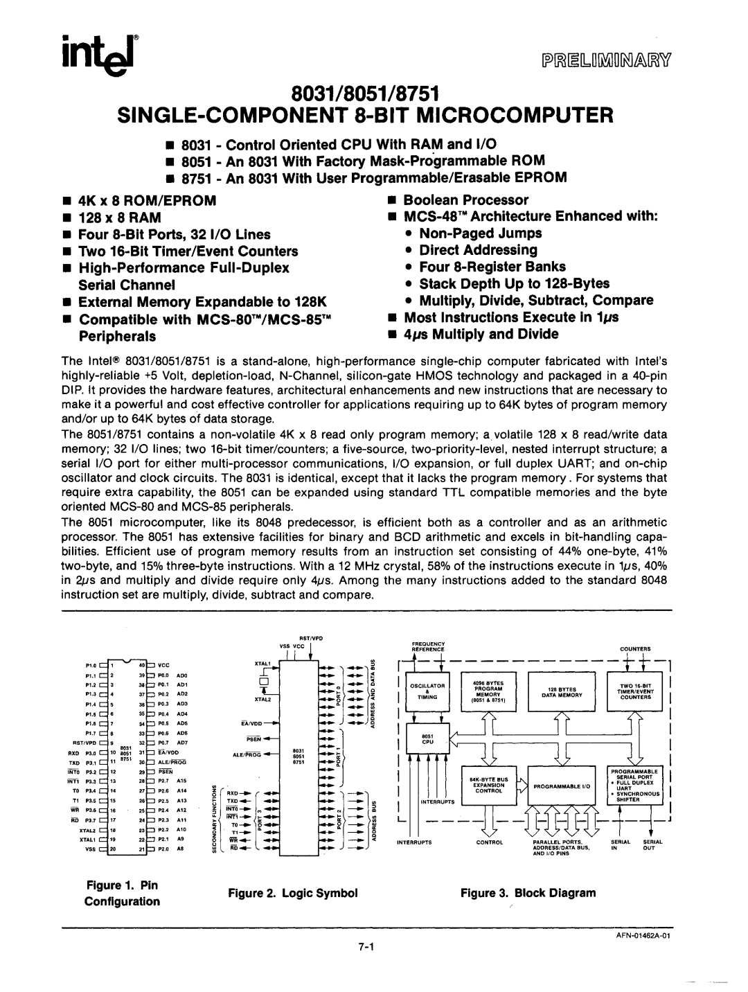 Intel mcs-48 manual SINGLE-COMPONENT 8-BIT Microcomputer 