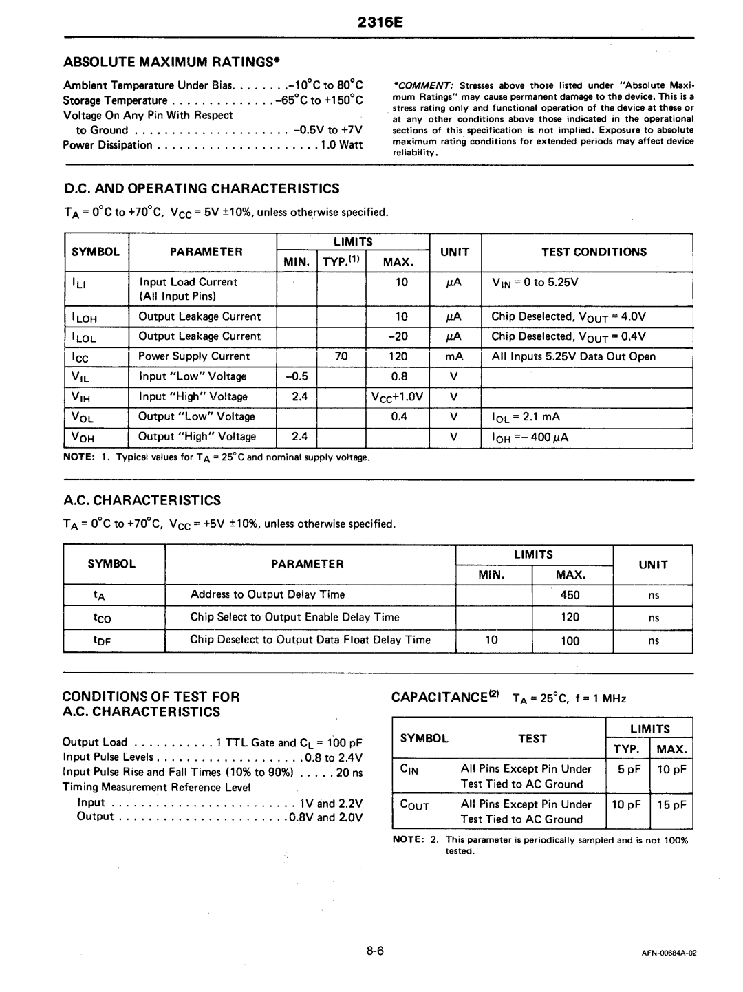 Intel mcs-48 manual 2316E 