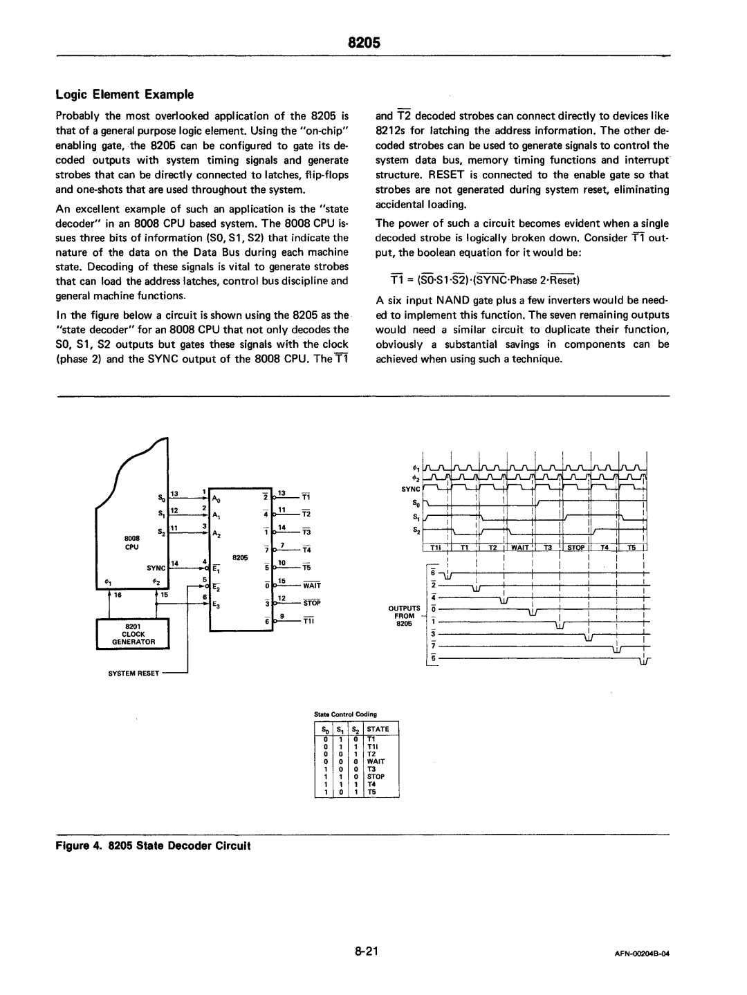 Intel mcs-48 manual State Decoder Circuit 