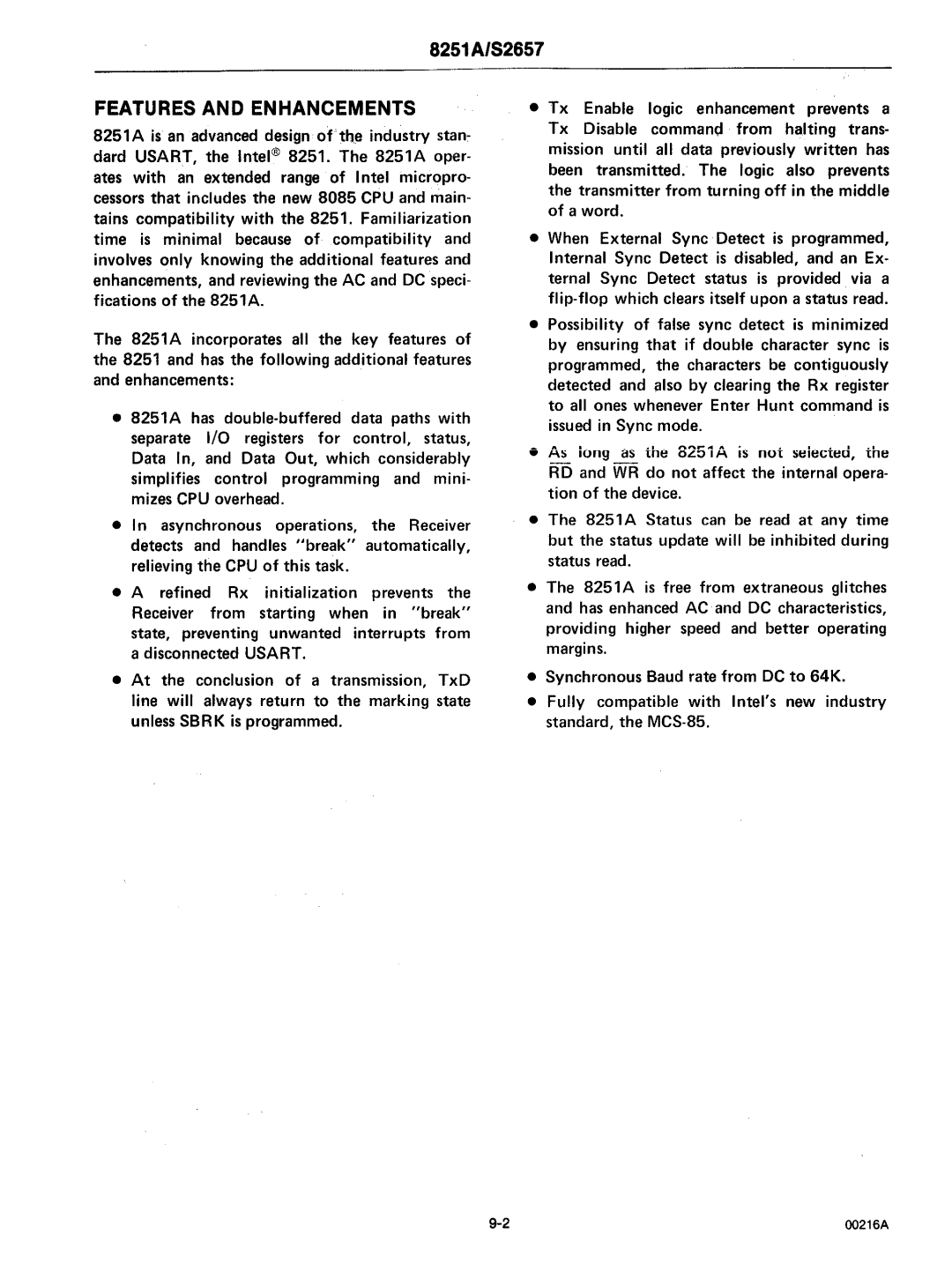 Intel mcs-48 manual Features and Enhancements 