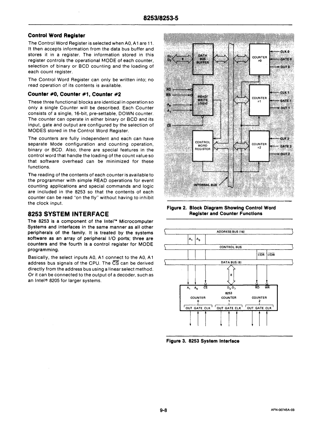 Intel mcs-48 manual System Interface, Control Word Register 