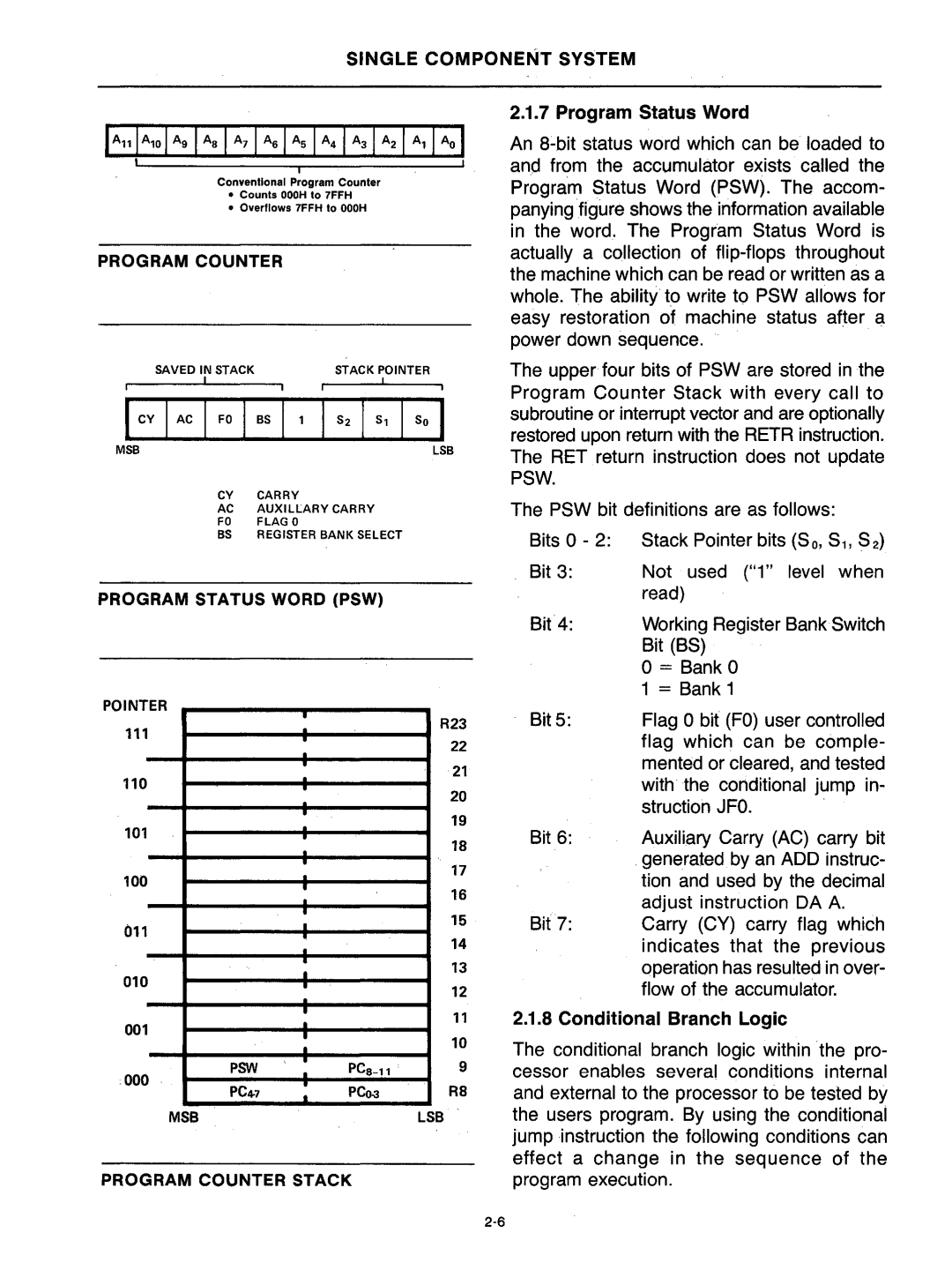 Intel mcs-48 manual R23, Pointer 