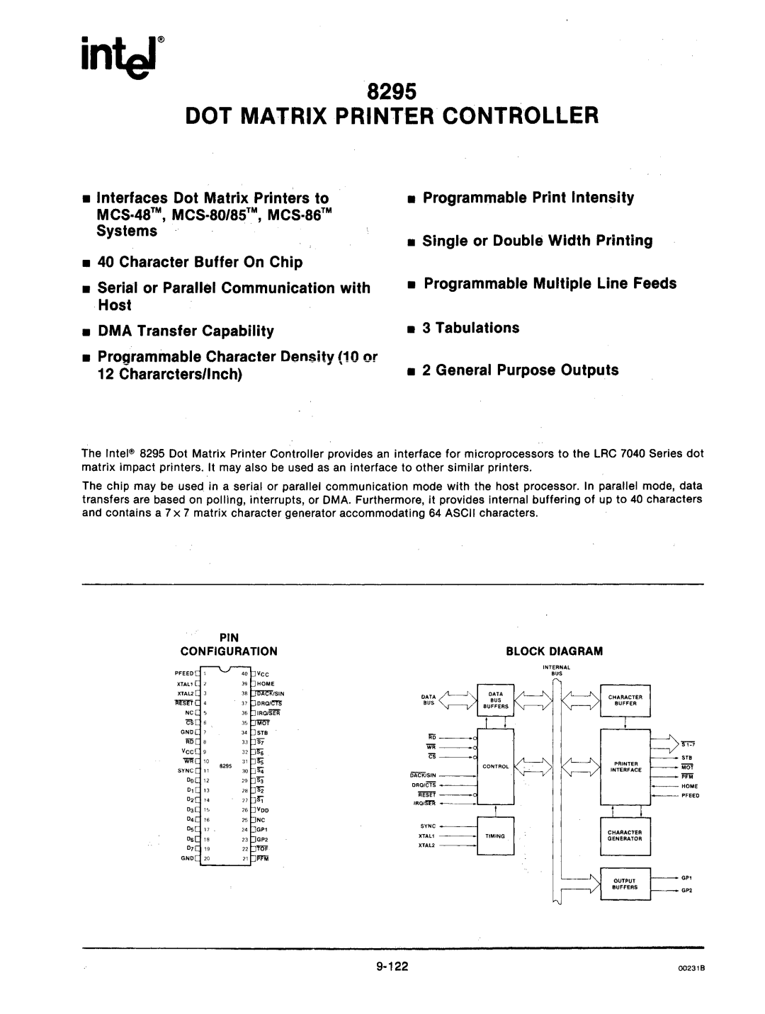 Intel mcs-48 manual 8295, ·122 