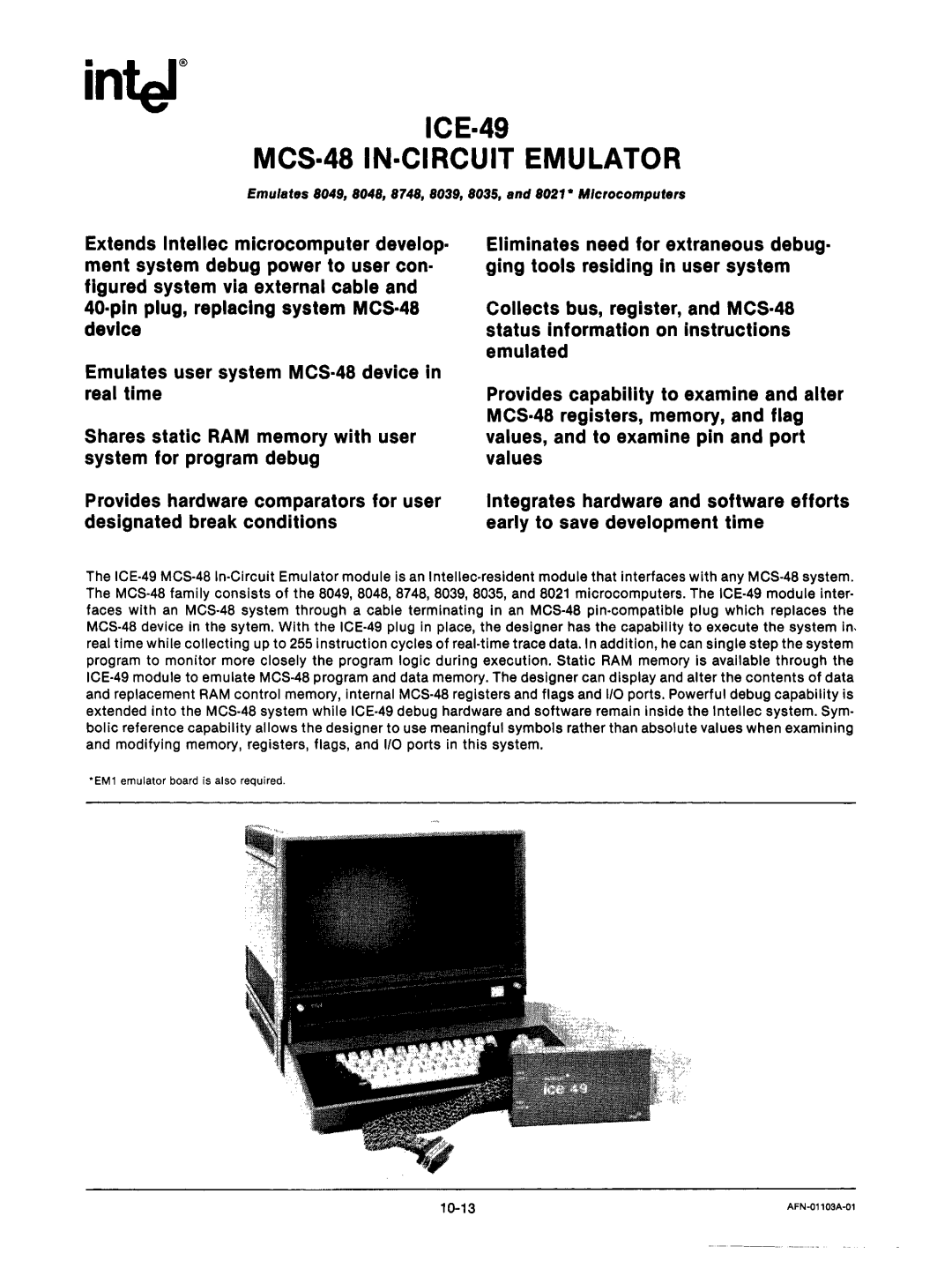 Intel mcs-48 manual MCS·48 IN·CIRCUIT Emulator 