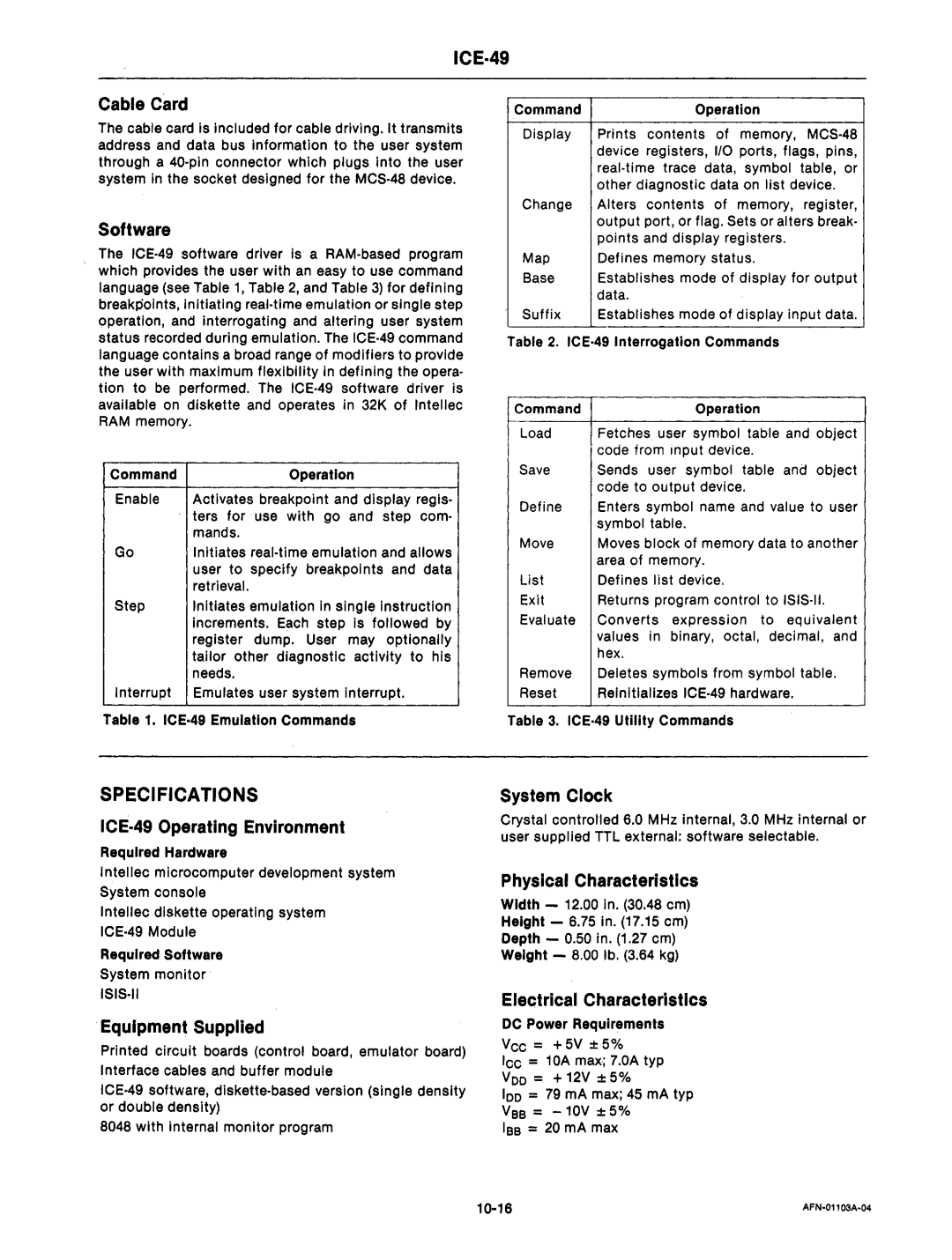 Intel mcs-48 manual ICE·49, Isis·Ii 