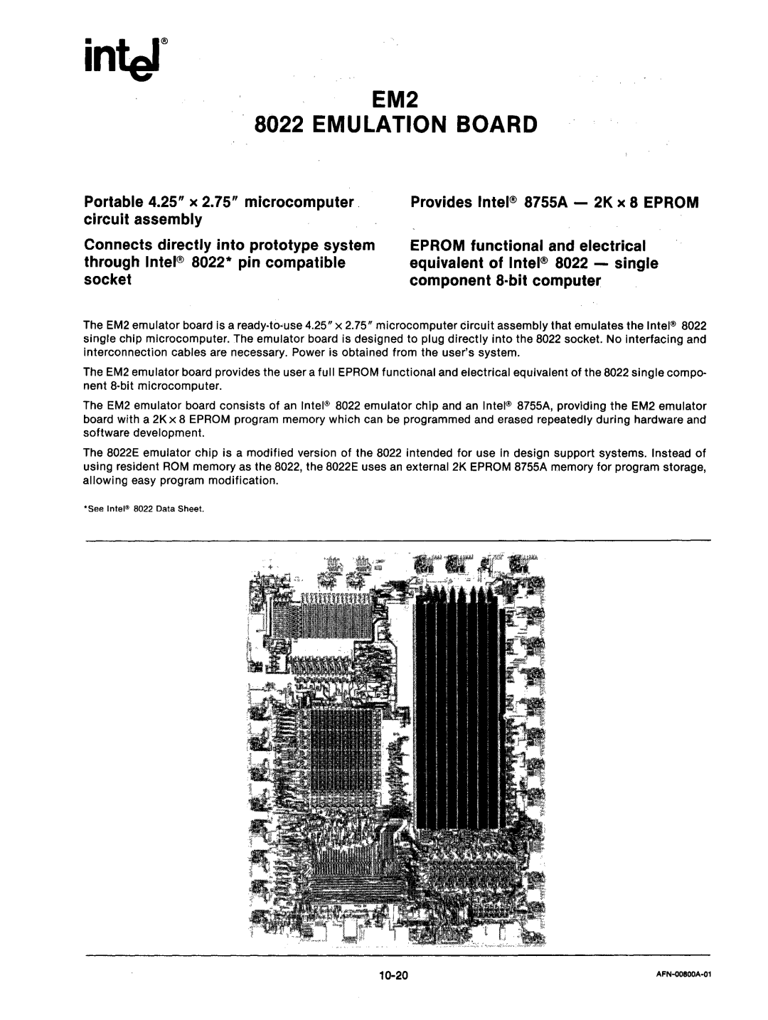 Intel mcs-48 manual EM2 Emulation Board 