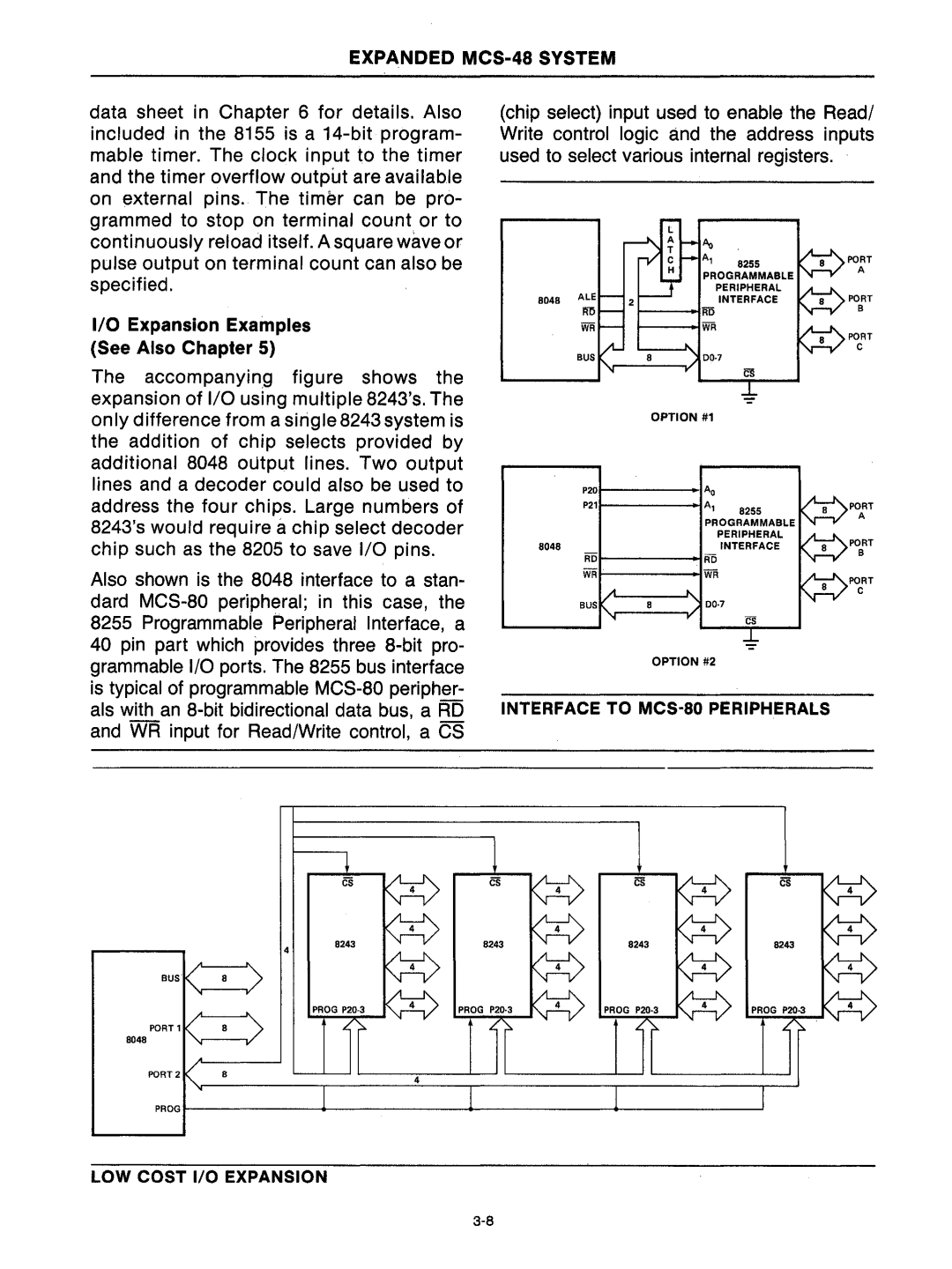 Intel mcs-48 manual Expanded MCS-48 System, Expansion Examples See Also Chapter 