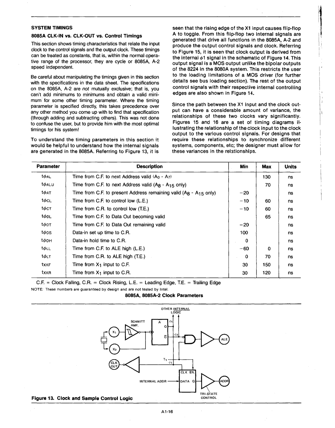 Intel MCS-80/85 manual System Timings 