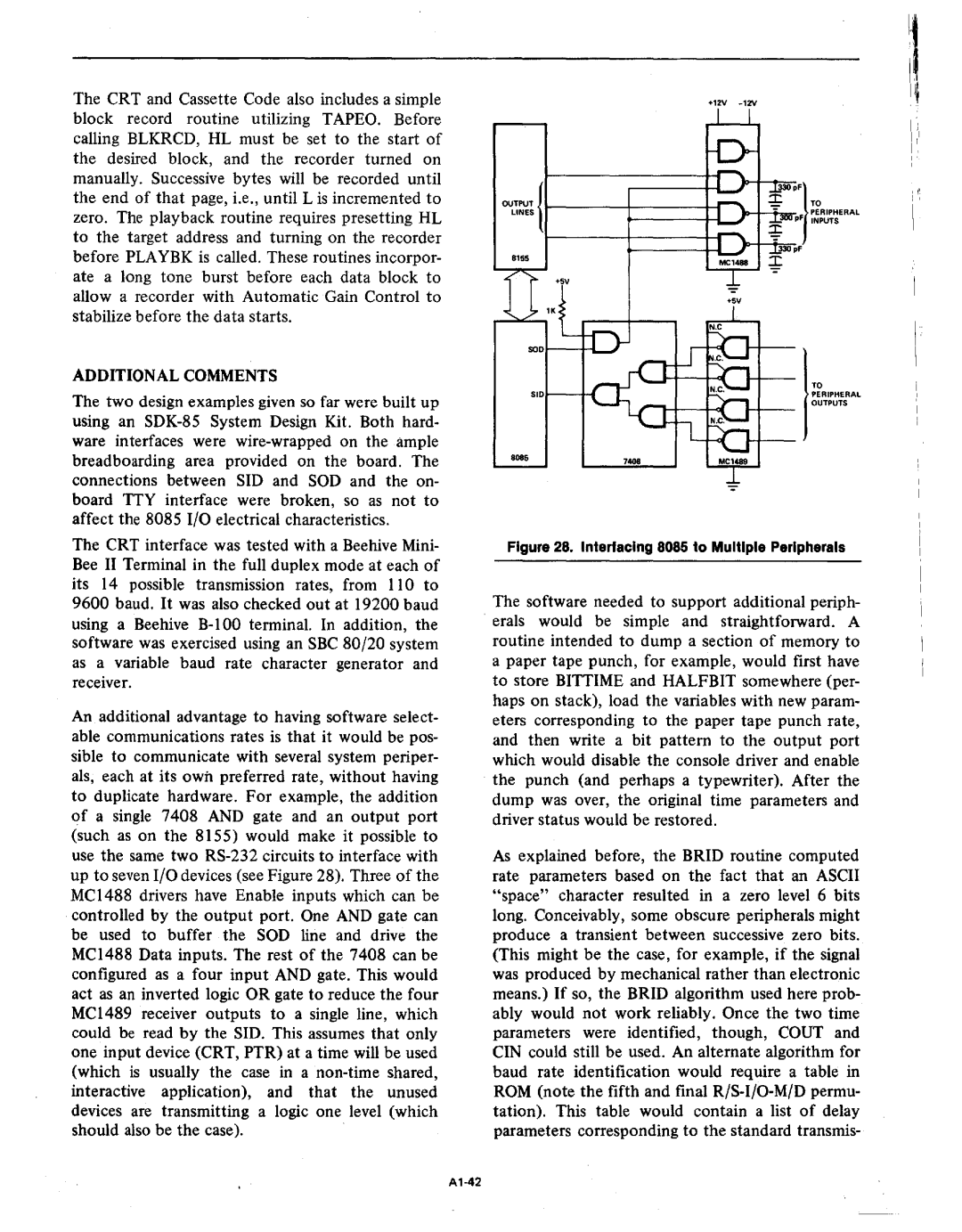 Intel MCS-80/85 manual Additional Comments 