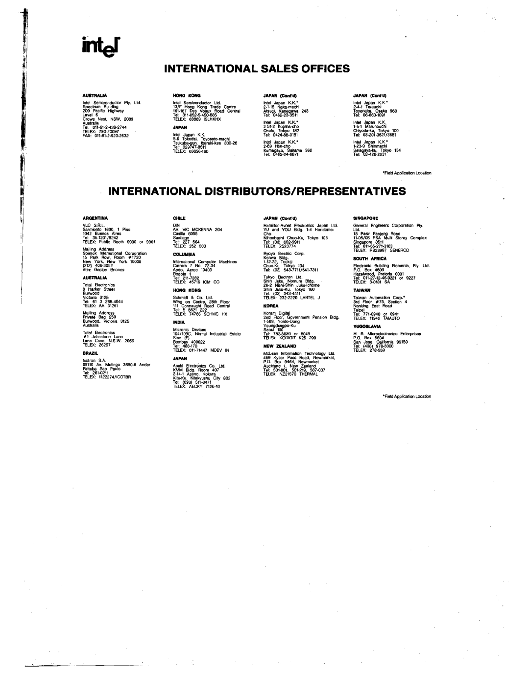 Intel MCS-80/85 manual Inter 