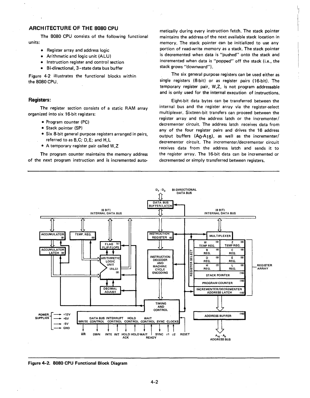 Intel MCS-80/85 manual Registers 