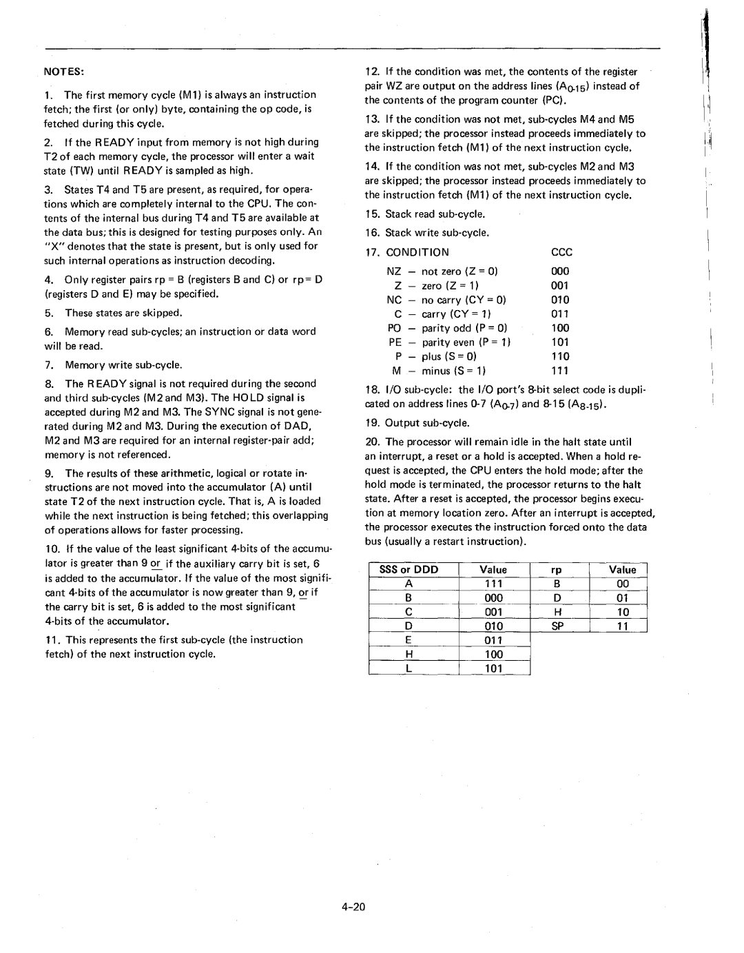 Intel MCS-80/85 manual Iiii, Condition 
