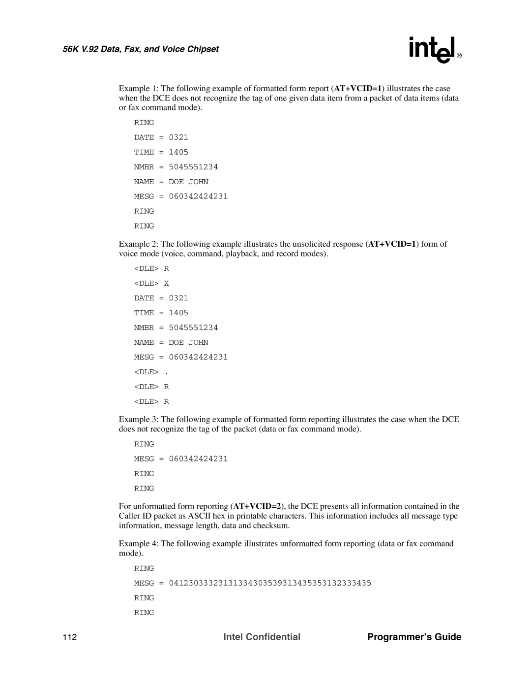 Intel MD566X manual Ring 