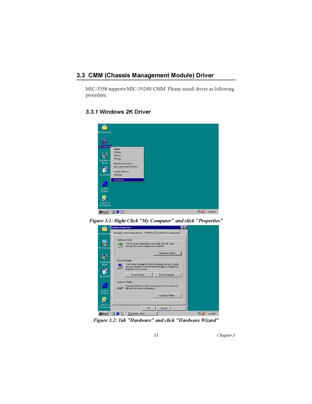 Intel MIC-3358 user manual CMM Chassis Management Module Driver, Windows 2K Driver 