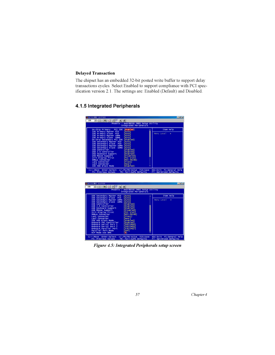 Intel MIC-3358 user manual Integrated Peripherals, Delayed Transaction 