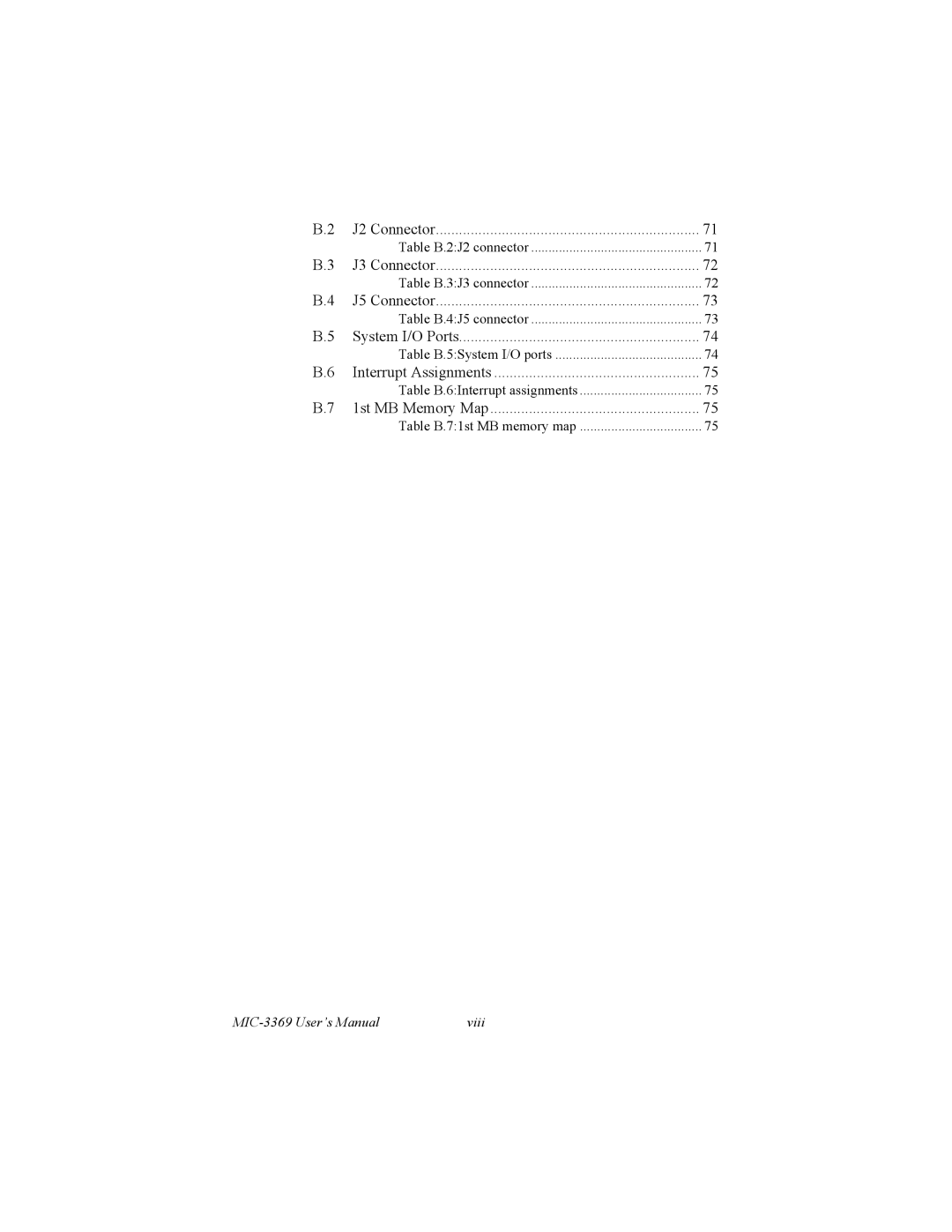 Intel MIC-3358 user manual J2 Connector 